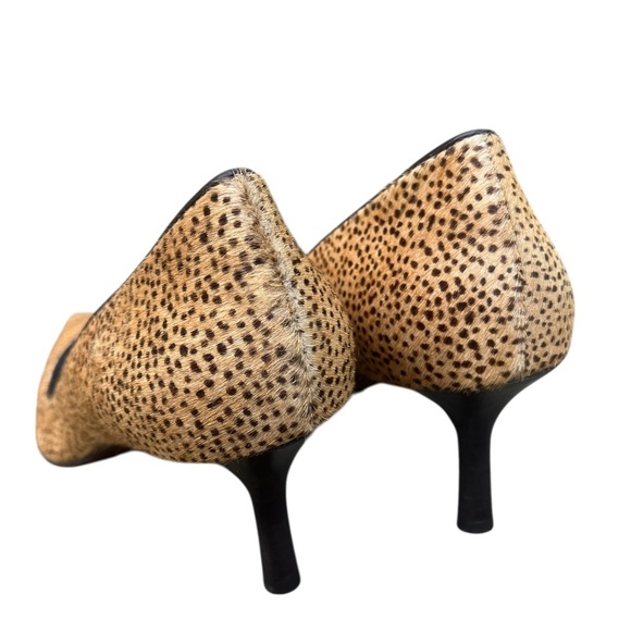 Antonio Melani Calf Hair Point Toe Cheetah Print Heels Size 8.5 - Picture 6 of 10